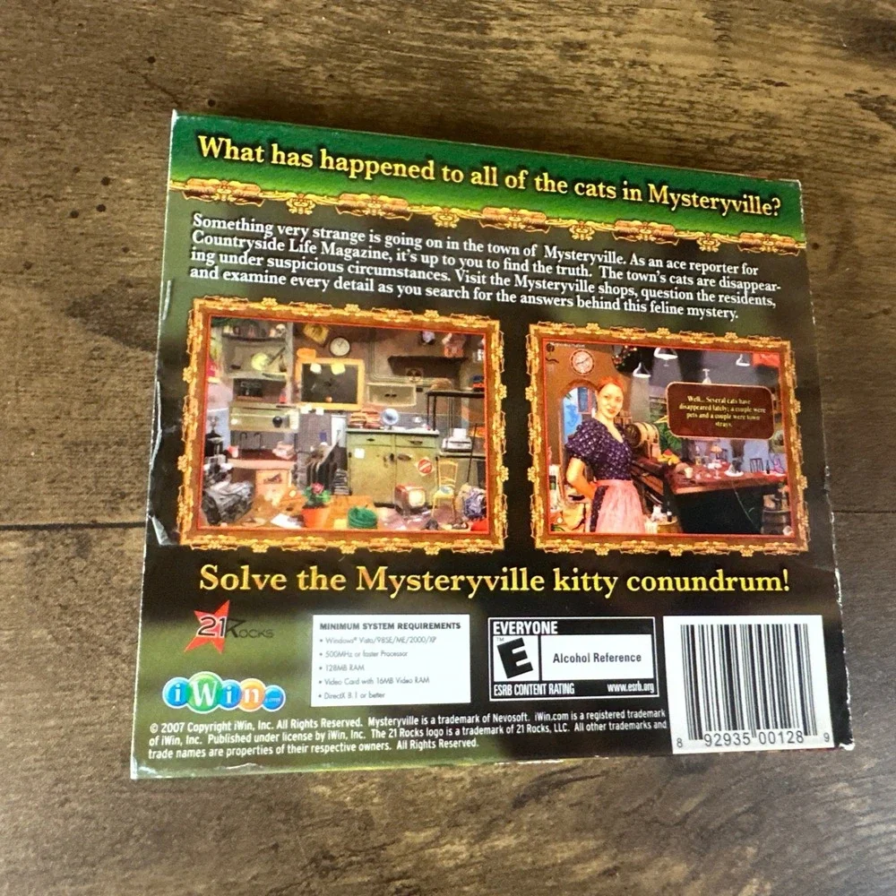 Mysteryville PC Compuer Game Windows Hidden Object picture search game Tested